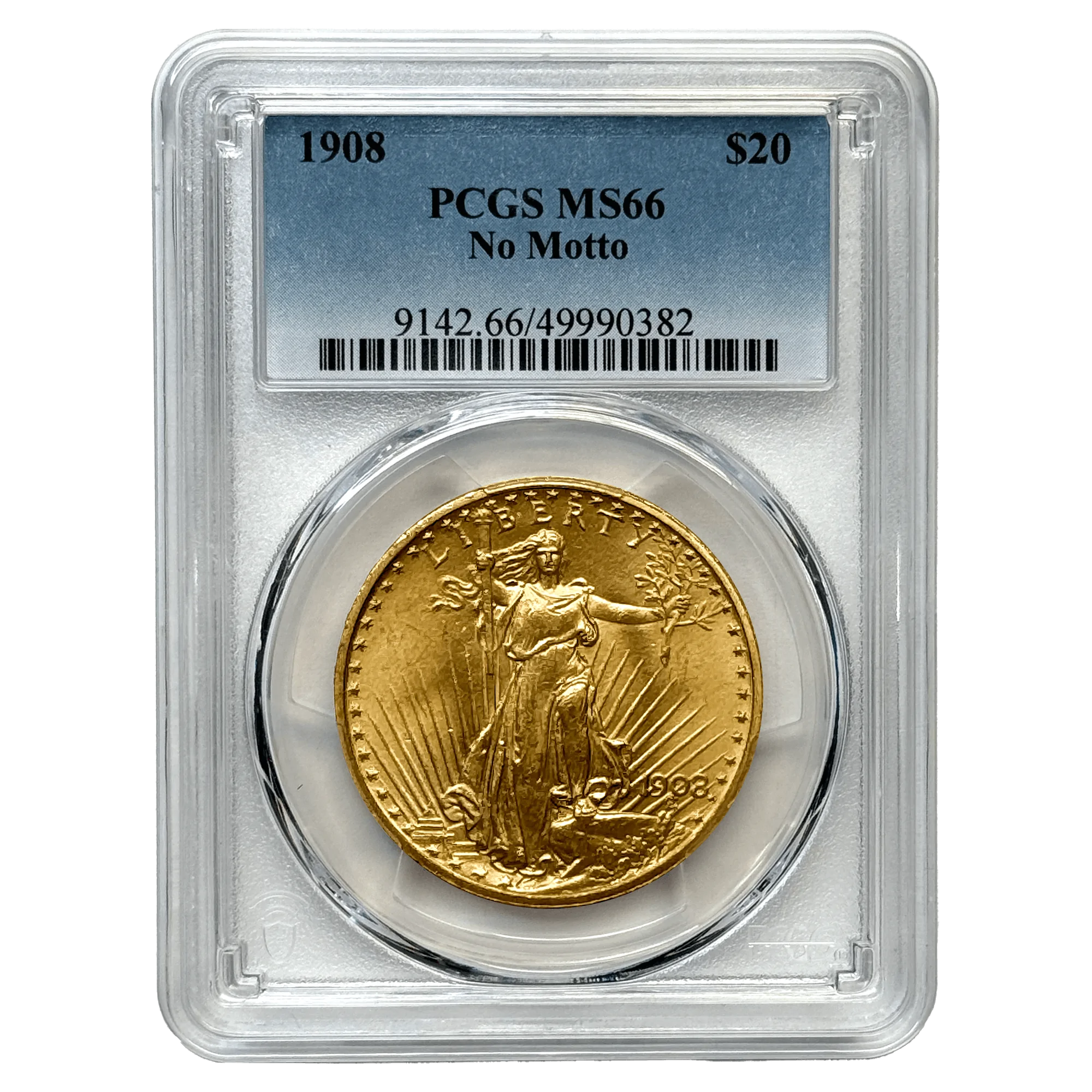 1908 $20 St. Gaudens PCGS MS66 No Motto Questions & Answers